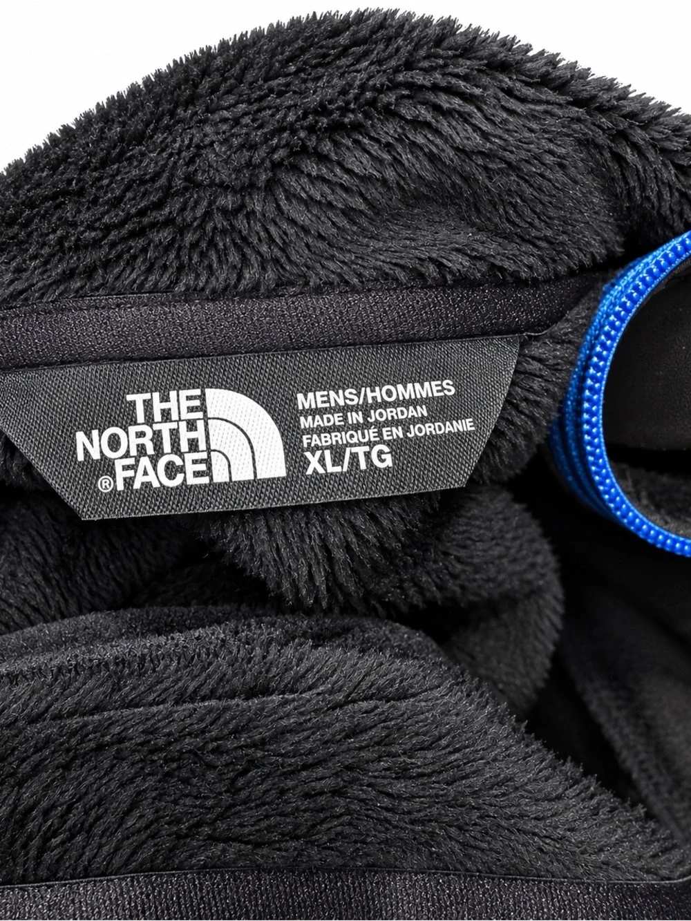 The North Face Black Jacket with Blue Zipper and Logo- Size XL